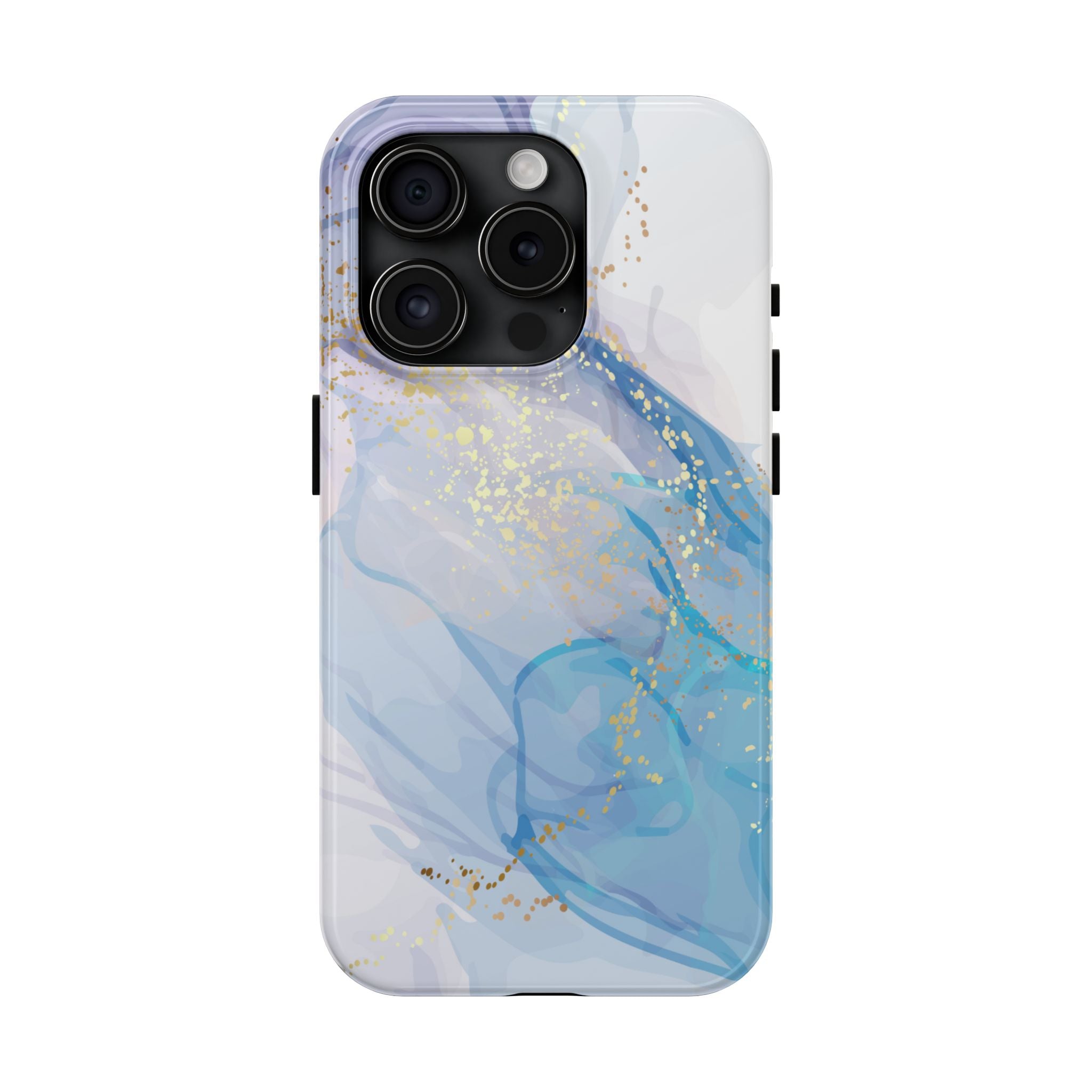 Phone Case | Gold Fleck Blue Marble Tough Protective Phone Cover