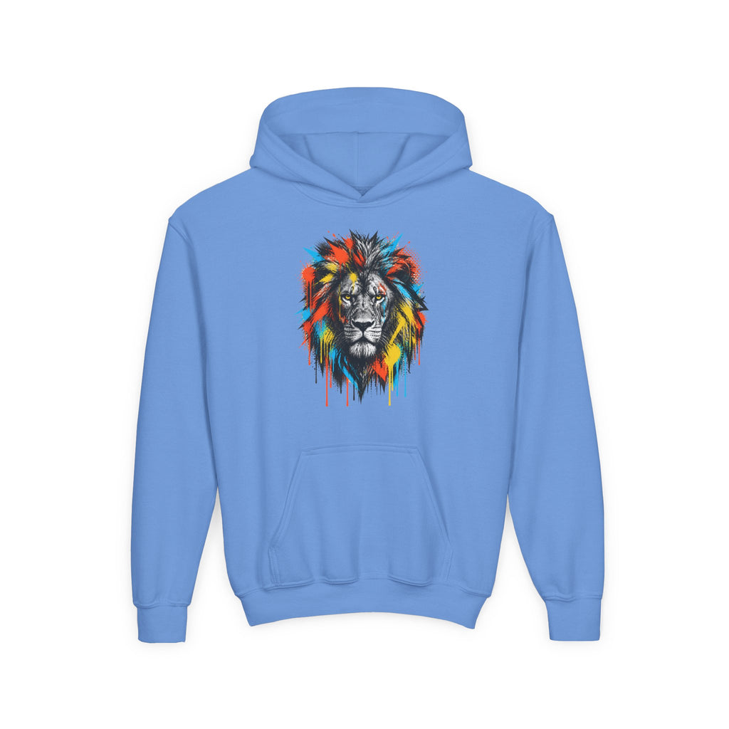 Lion Spirit Paint Drips Youth Hoodie