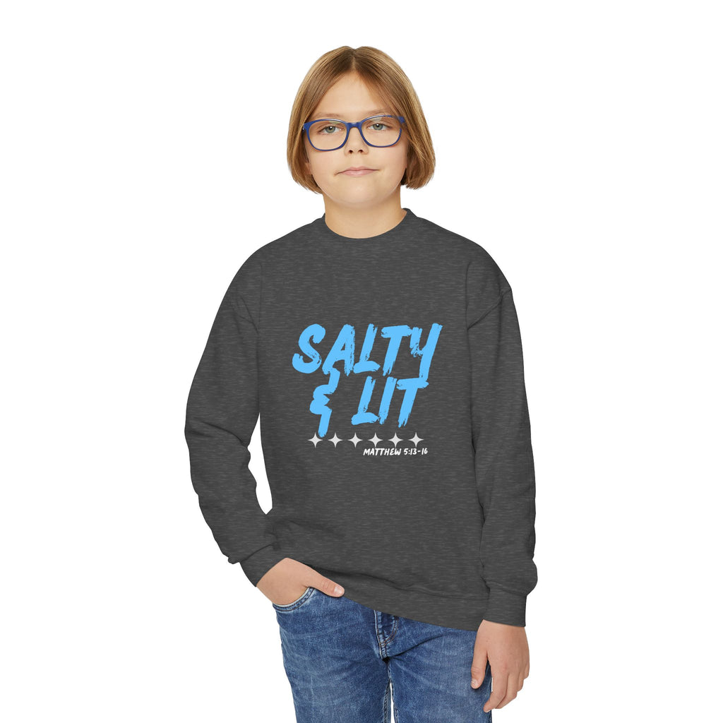 “Salty & Lit” Christian Graphic Sweatshirt