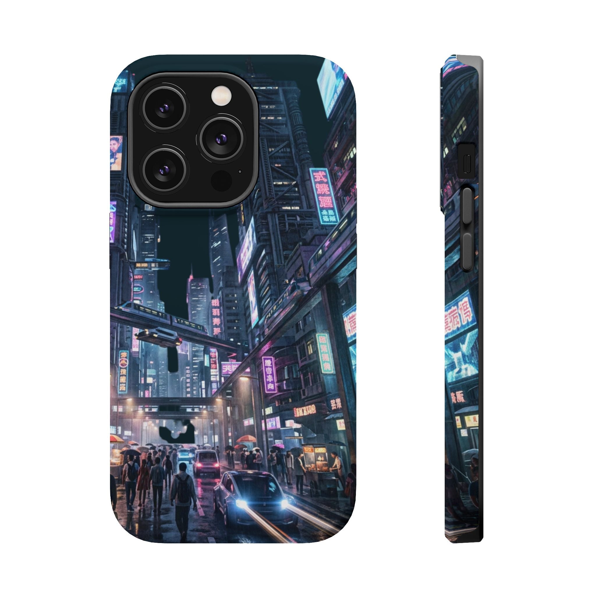 Phone Case | Cyberpunk City Magnetic Impact-Resistant Phone Cover