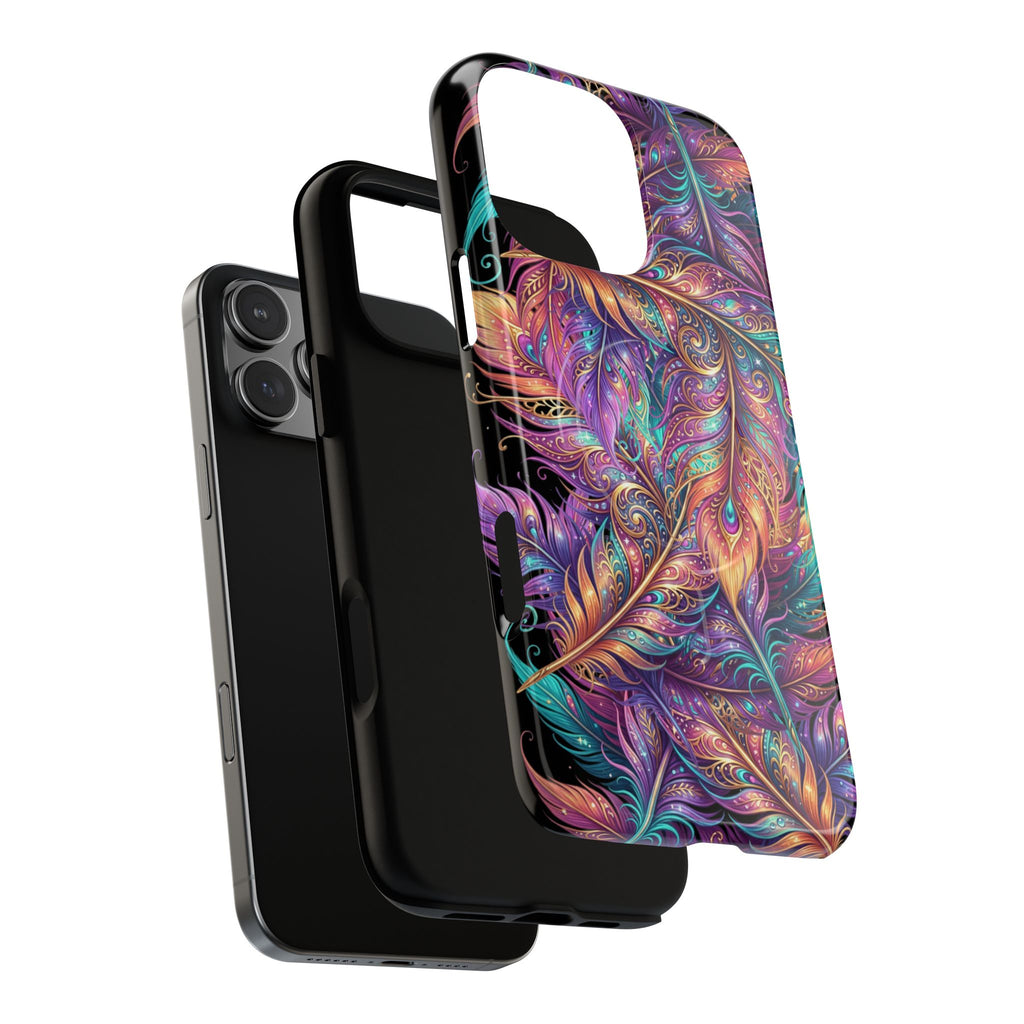 Phone Case | Colorful Feather Art Magnetic Tough Phone Cover