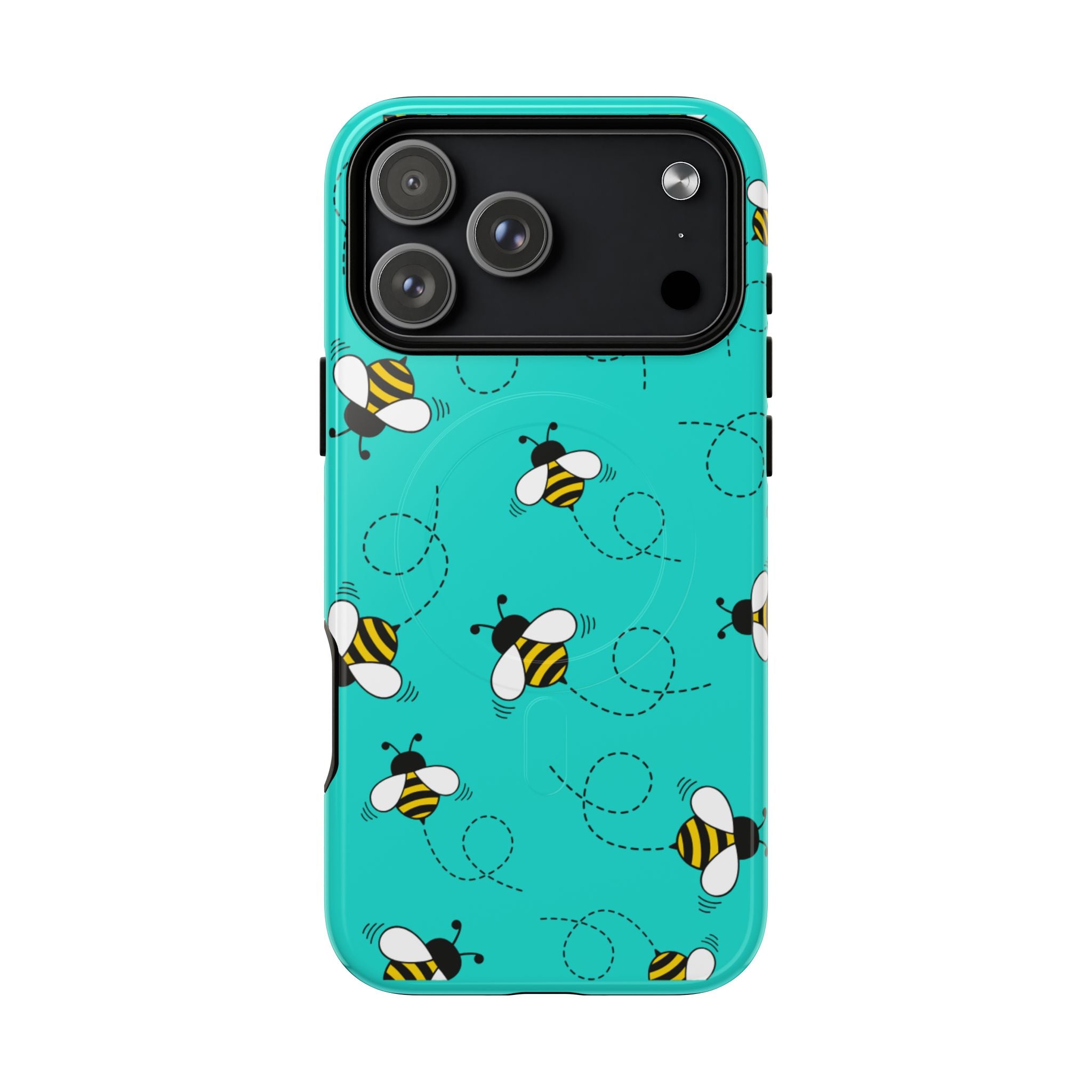 Phone Case | Cute Turquoise Bumblebee Tough Magnetic Phone Case