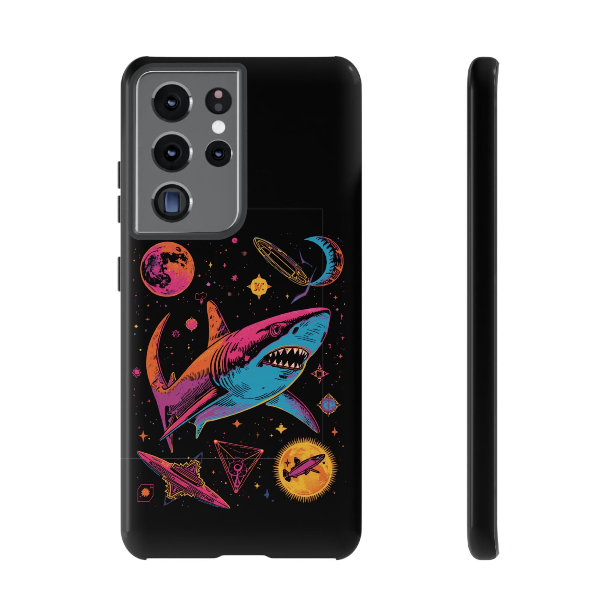 Phone Cases | Neon Space Shark Case
