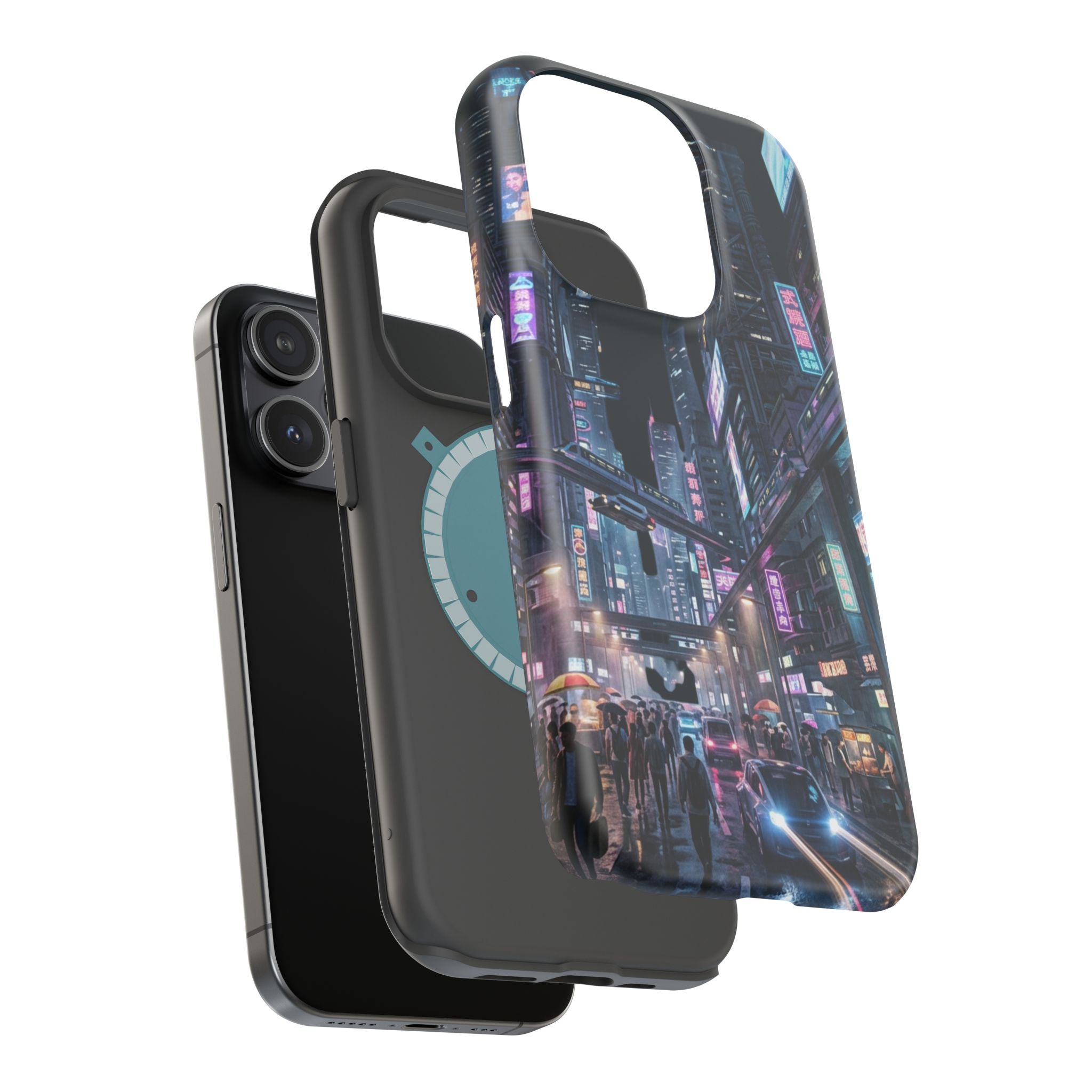Phone Case | Cyberpunk City Magnetic Impact-Resistant Phone Cover
