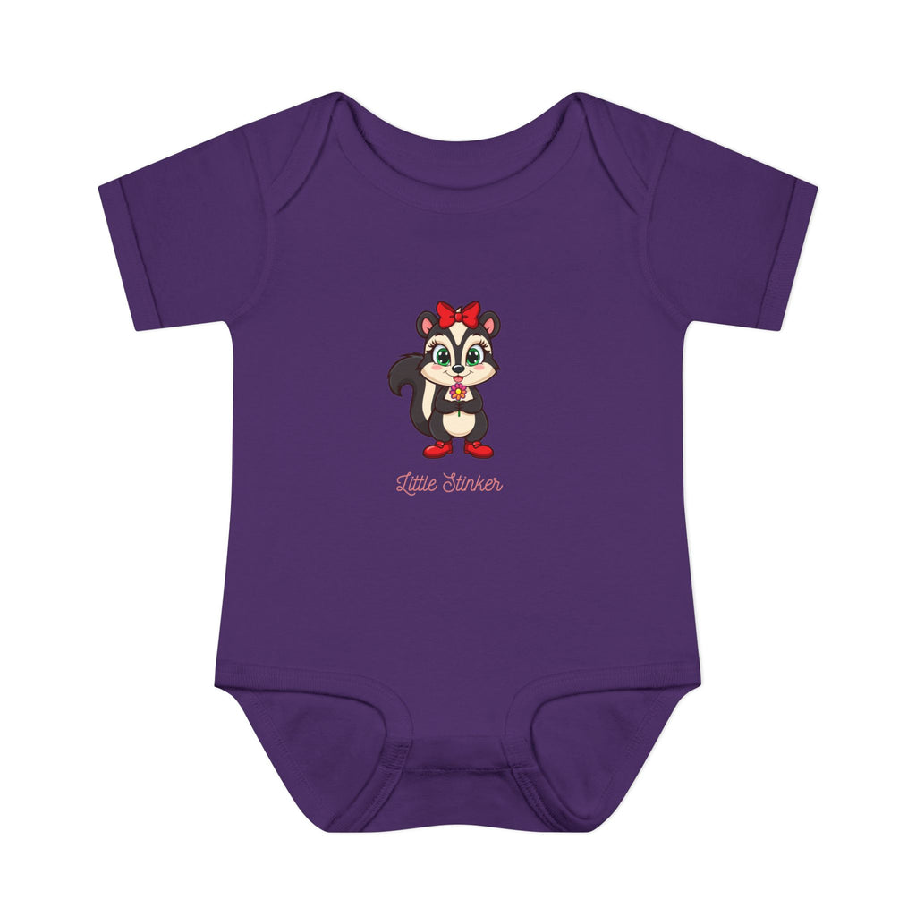 Baby Bodysuit | Cute Skunk Cartoon 'Little Stinker' Graphic Infant Onesie