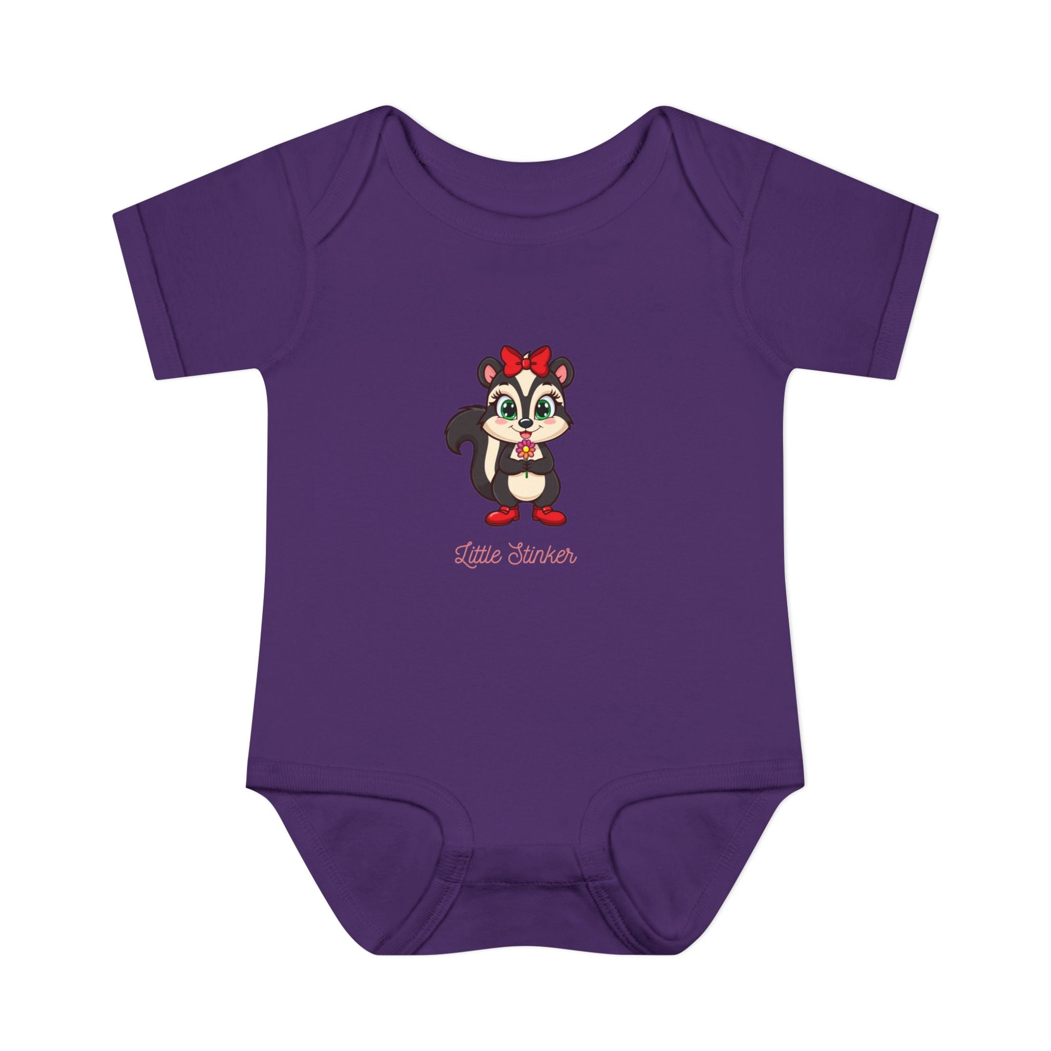 Baby Bodysuit | Cute Skunk Cartoon 'Little Stinker' Graphic Infant Onesie