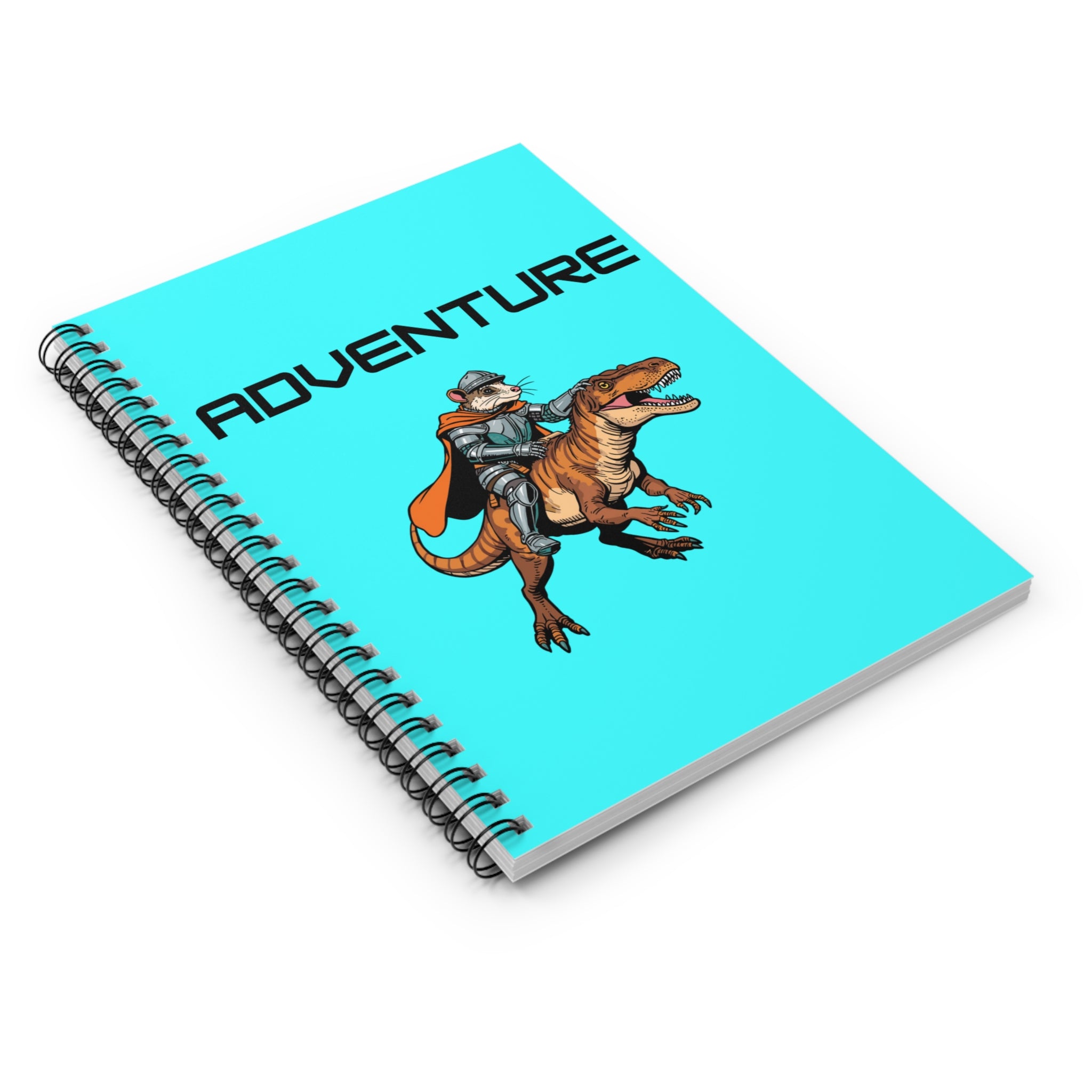 Journal | Bright Adventure Knight Riding T-Rex Spiral Notebook