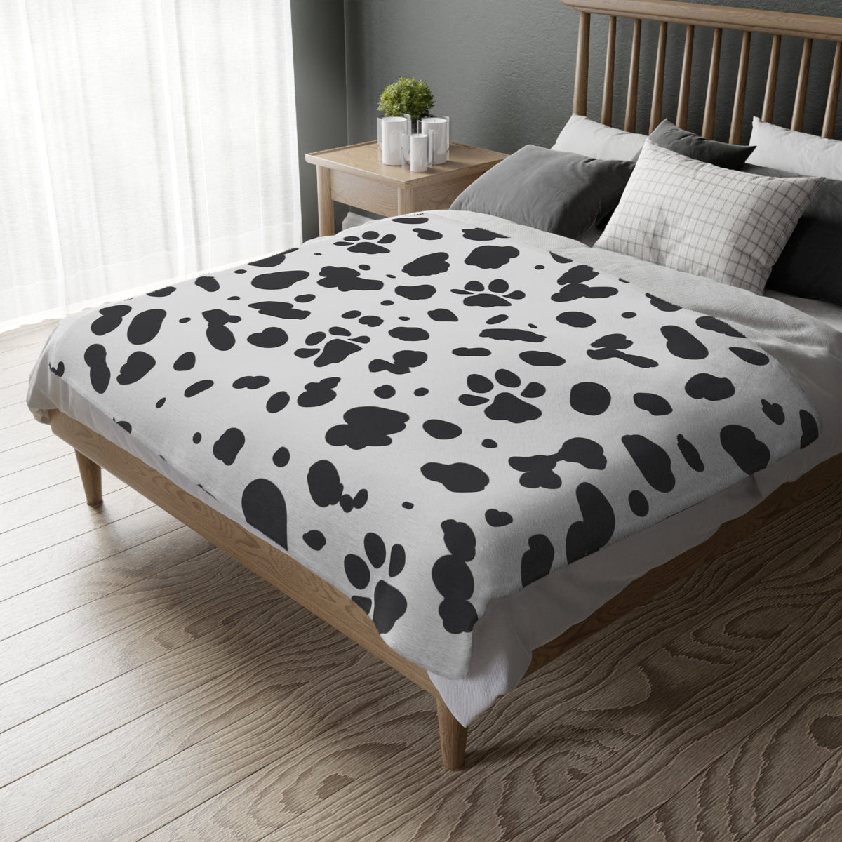 Cozy Spots and Paws Double-Sided Velveteen Throw