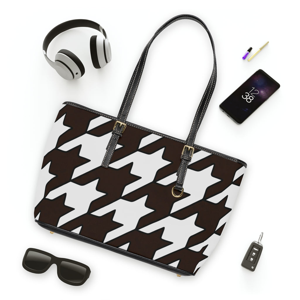 Handbag | Classic Houndstooth Pattern Shoulder Bag