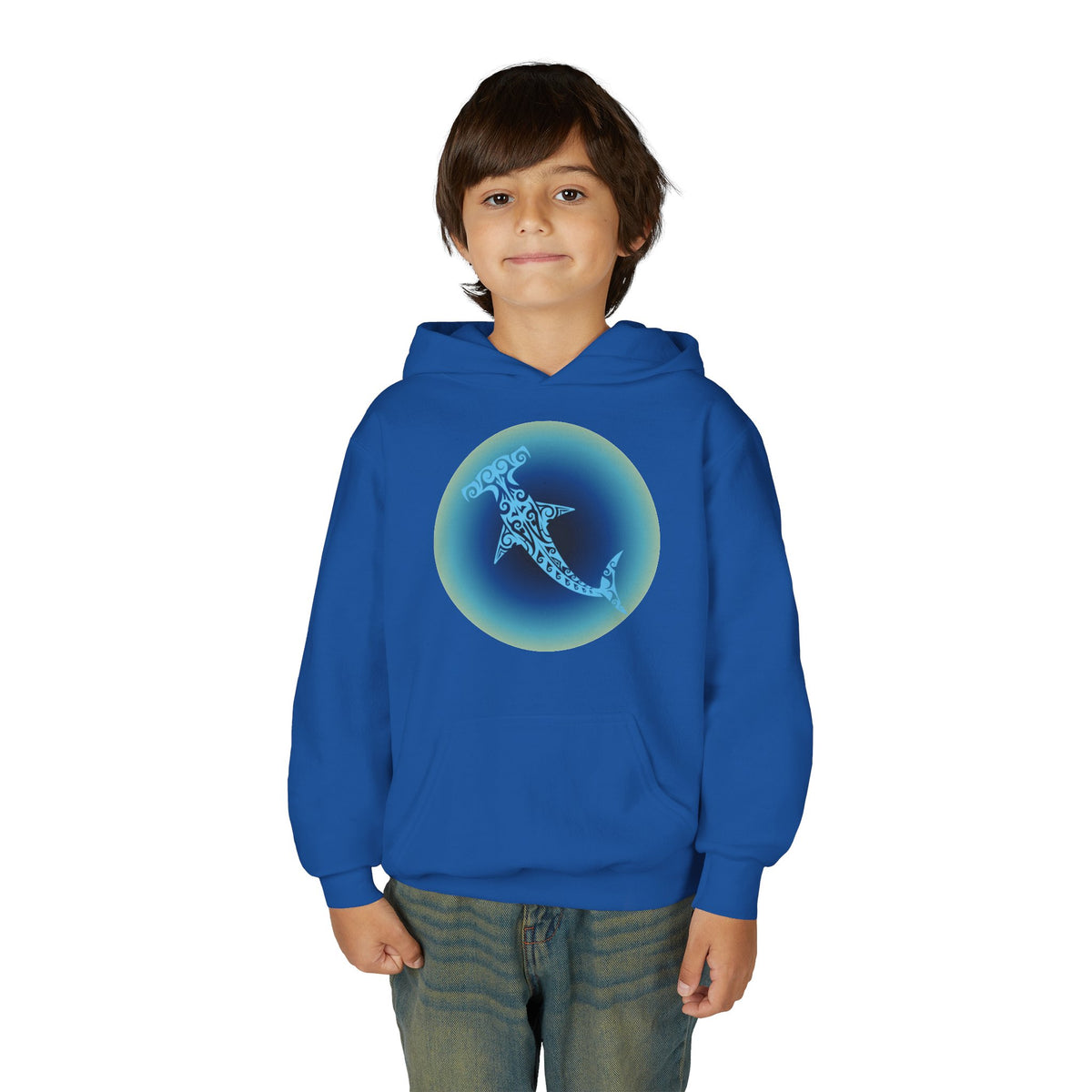 Tribal Hammerhead Youth Hoodie