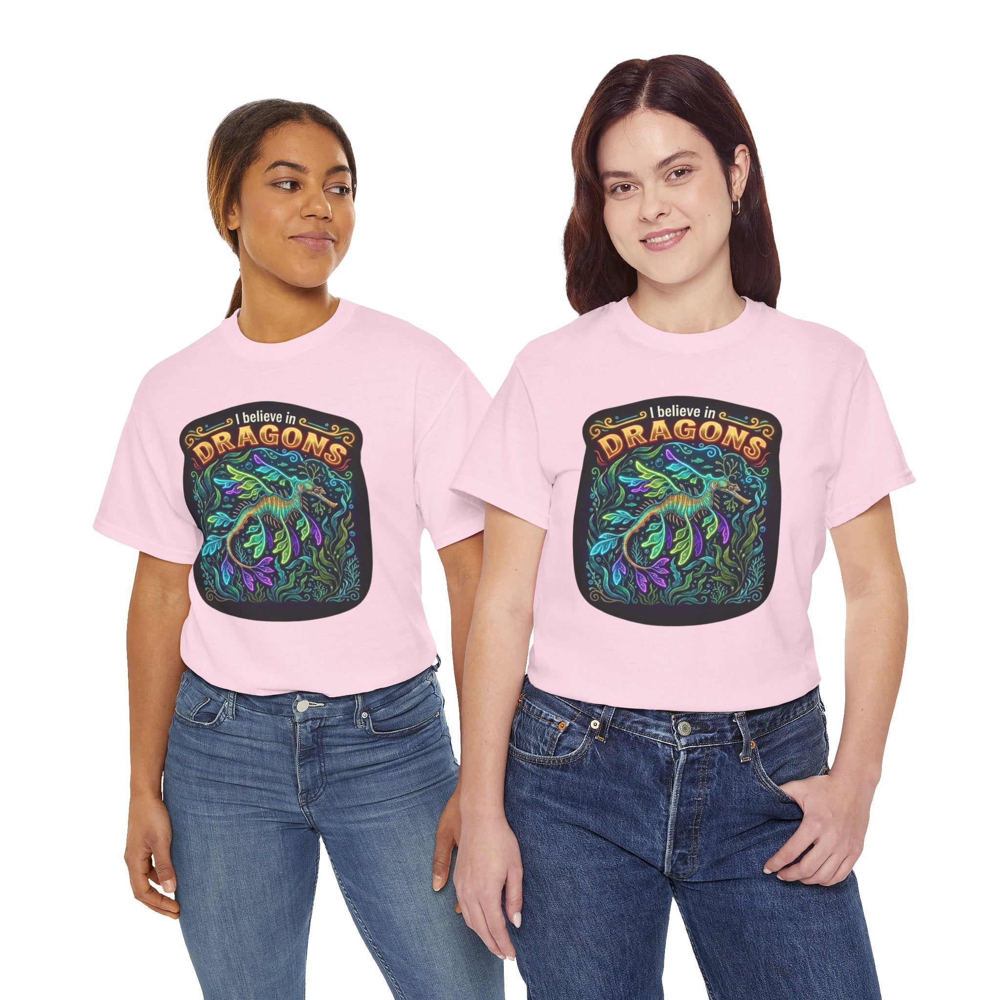 T-Shirt | 'I Believe in Dragons' Colorful Graphic Tee