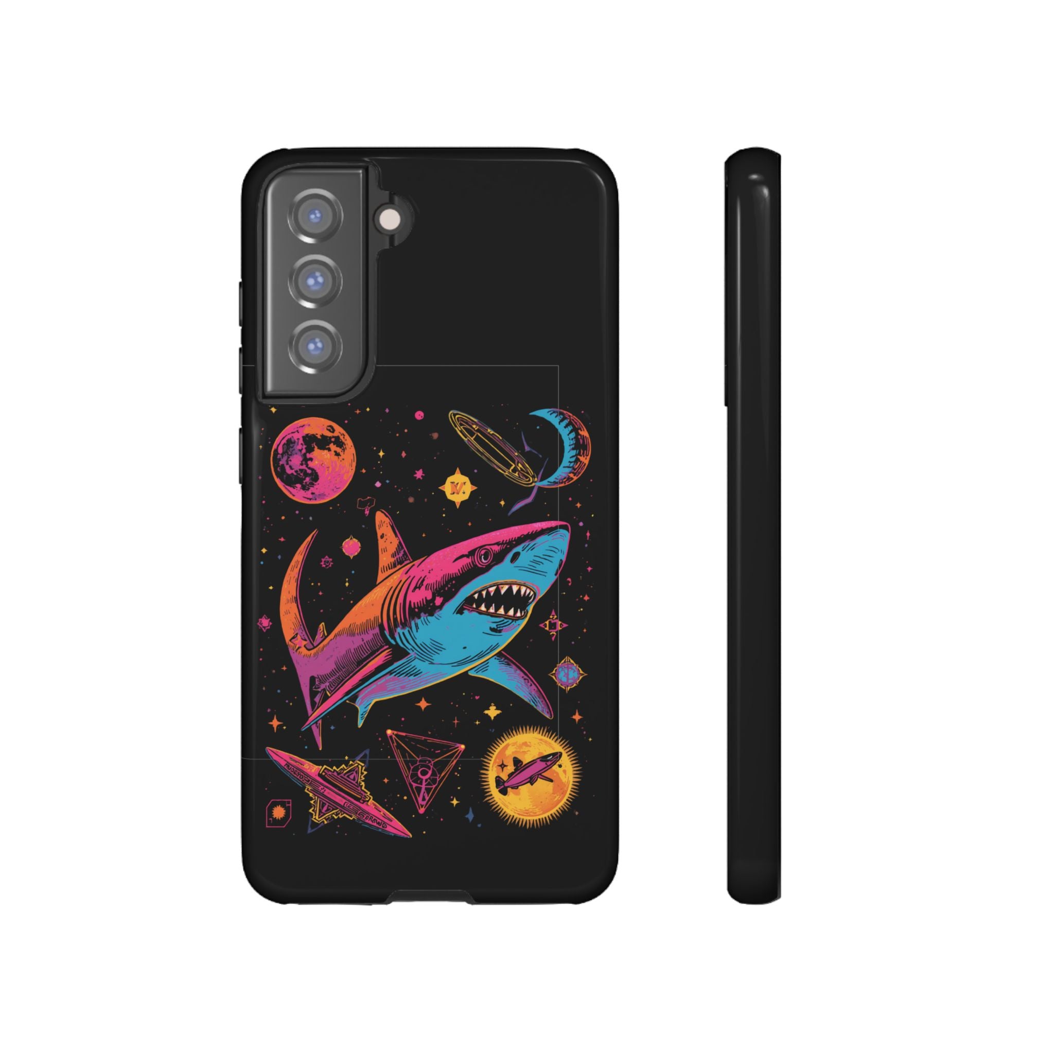 Phone Cases | Neon Space Shark Case