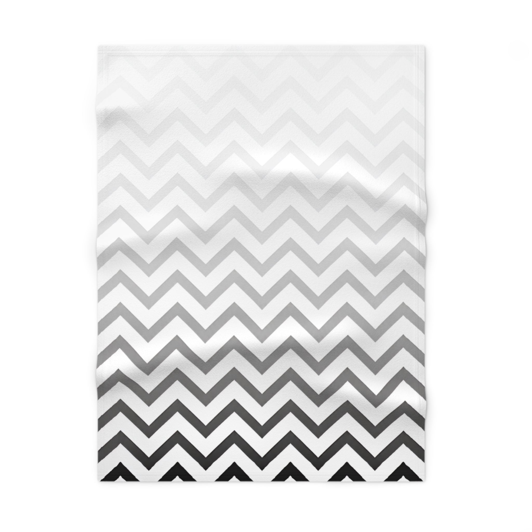 Baby Blanket | Gender Neutral Chevron Ombre Soft Fleece Nursery Throw