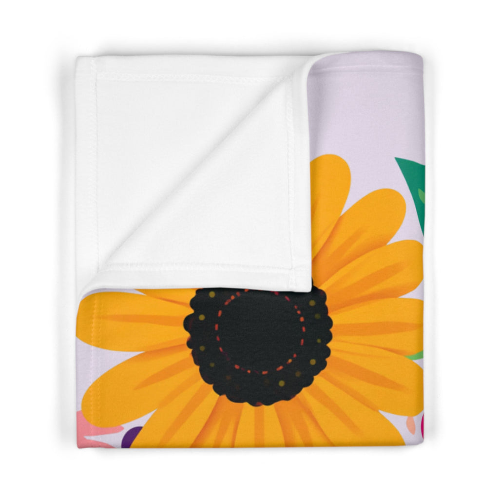 Baby Blanket | Colorful Floral & Soft Fleece Personalized Infant Throw