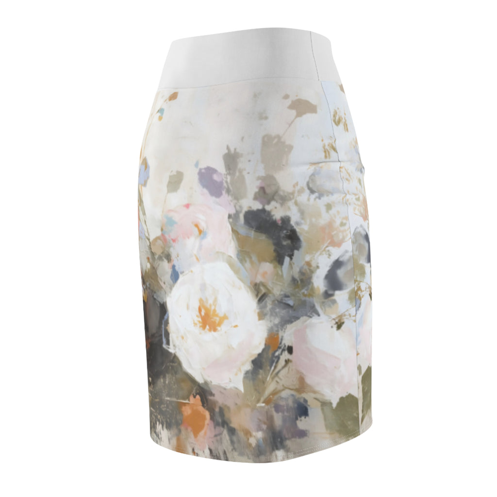 Women's Pencil Skirt | Soft Pastel Garden Skirt