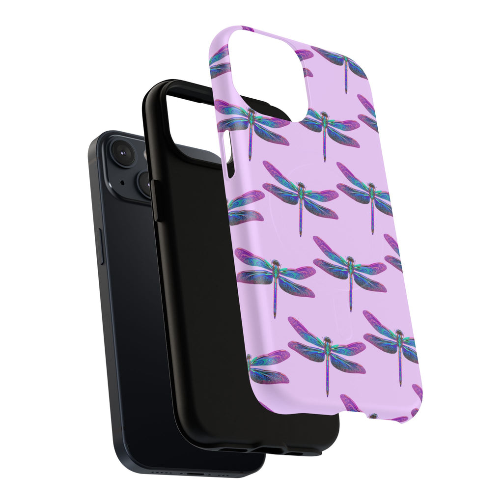 Phone Case | Blue Purple Dragonfly Tough Magnetic Case
