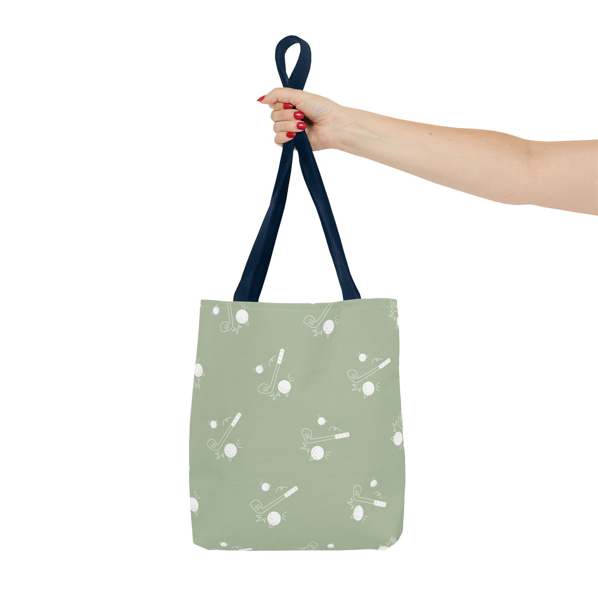Sage Green and Golf Pattern Tote Bag