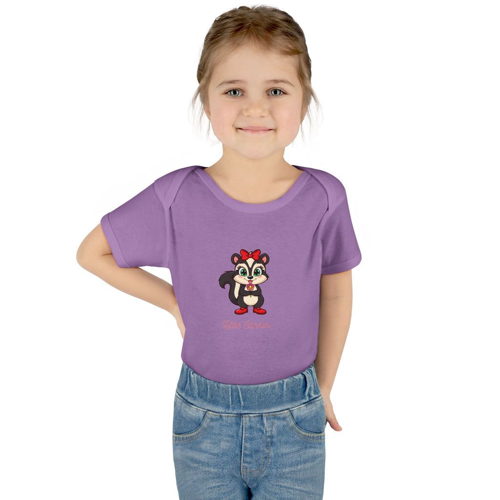 Baby Bodysuit | Cute Skunk Cartoon 'Little Stinker' Graphic Infant Onesie
