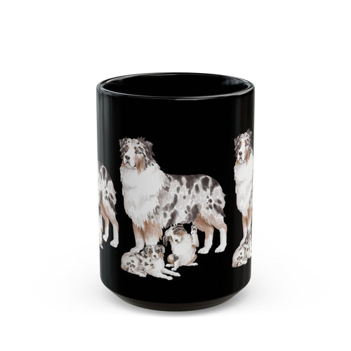 Coffee Mug | Blue Merle Australian Shepherd Ceramic Mug 11oz & 15oz