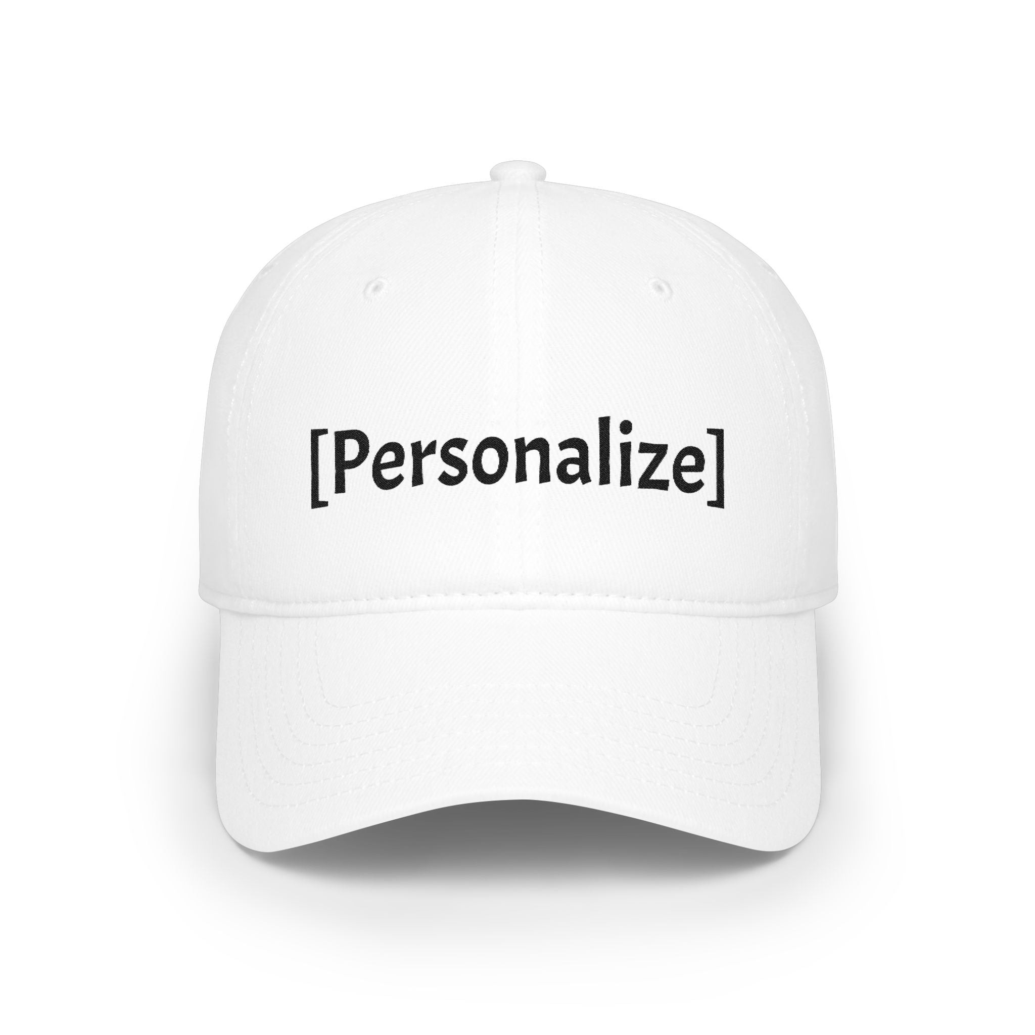 Hat | Personalized Text Embroidered Low Profile Baseball Cap