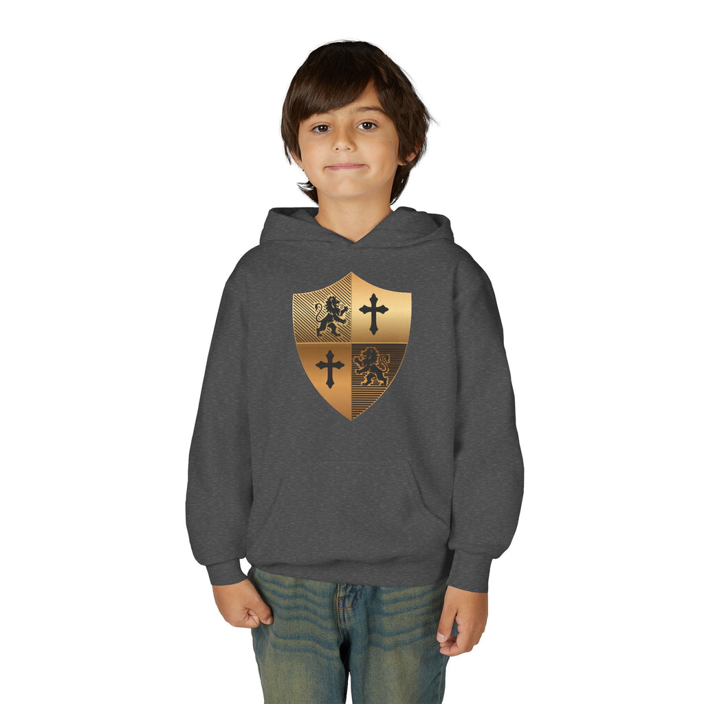 Gold Medieval Shield Crest Hoodie