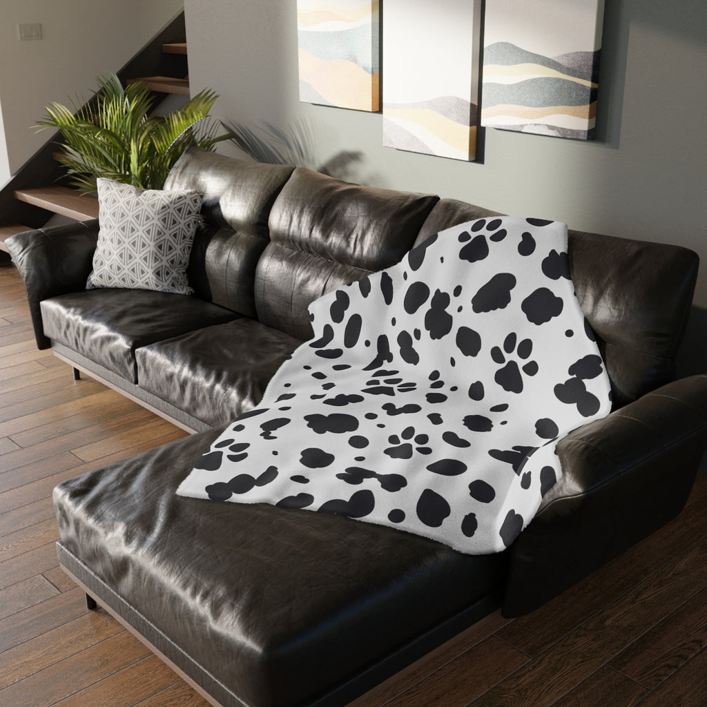Cozy Spots and Paws Double-Sided Velveteen Throw