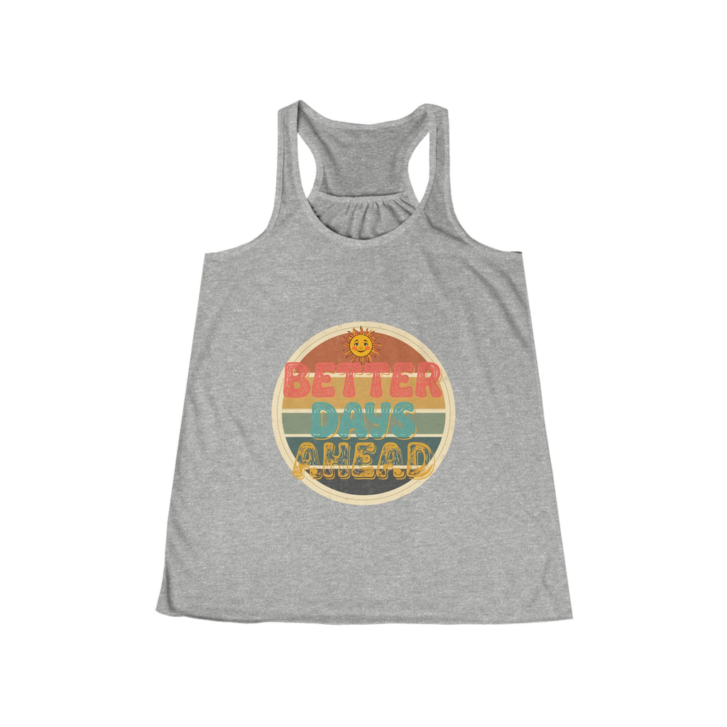 Retro Sunshine Better Days Ahead Racerback Tank Top