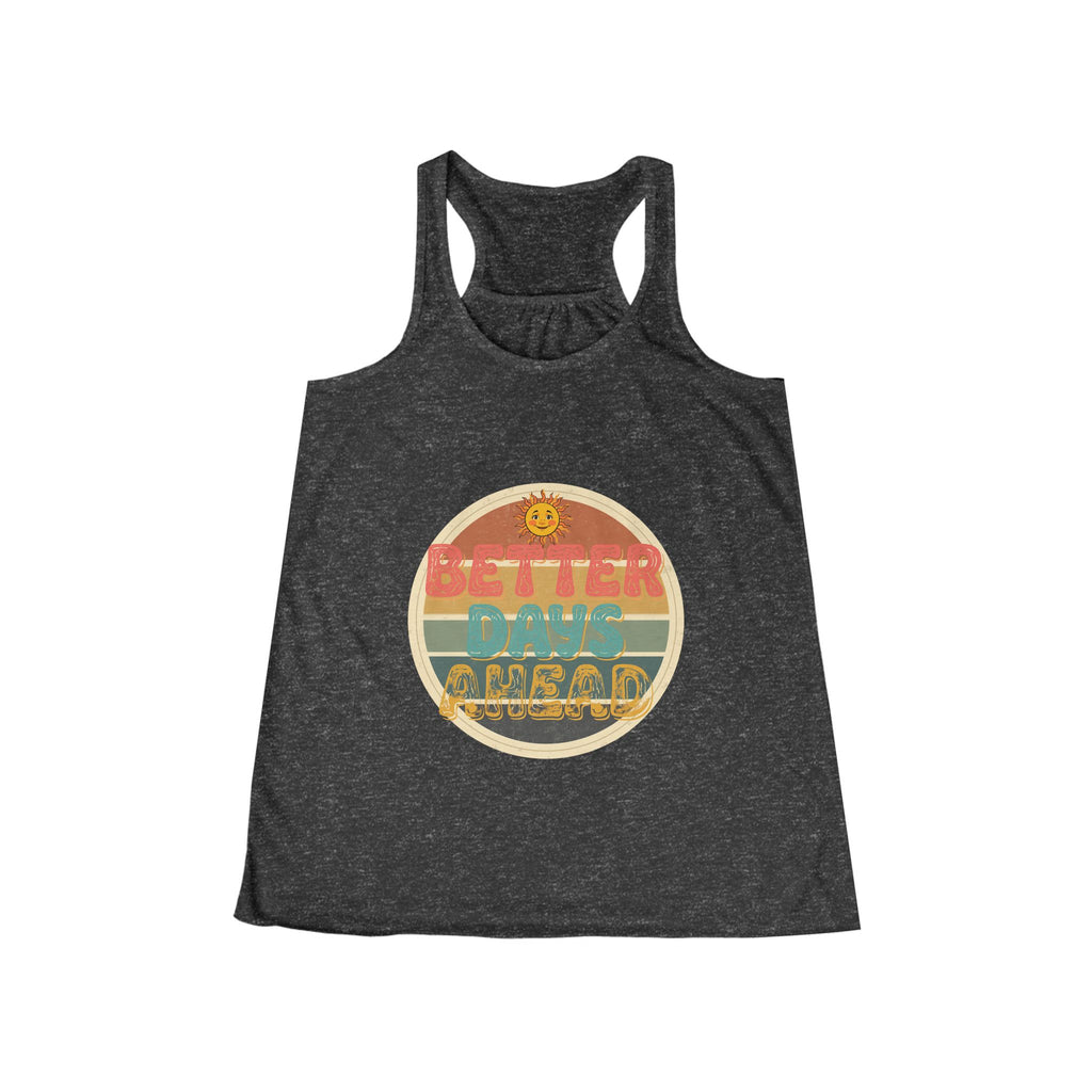 Retro Sunshine Better Days Ahead Racerback Tank Top