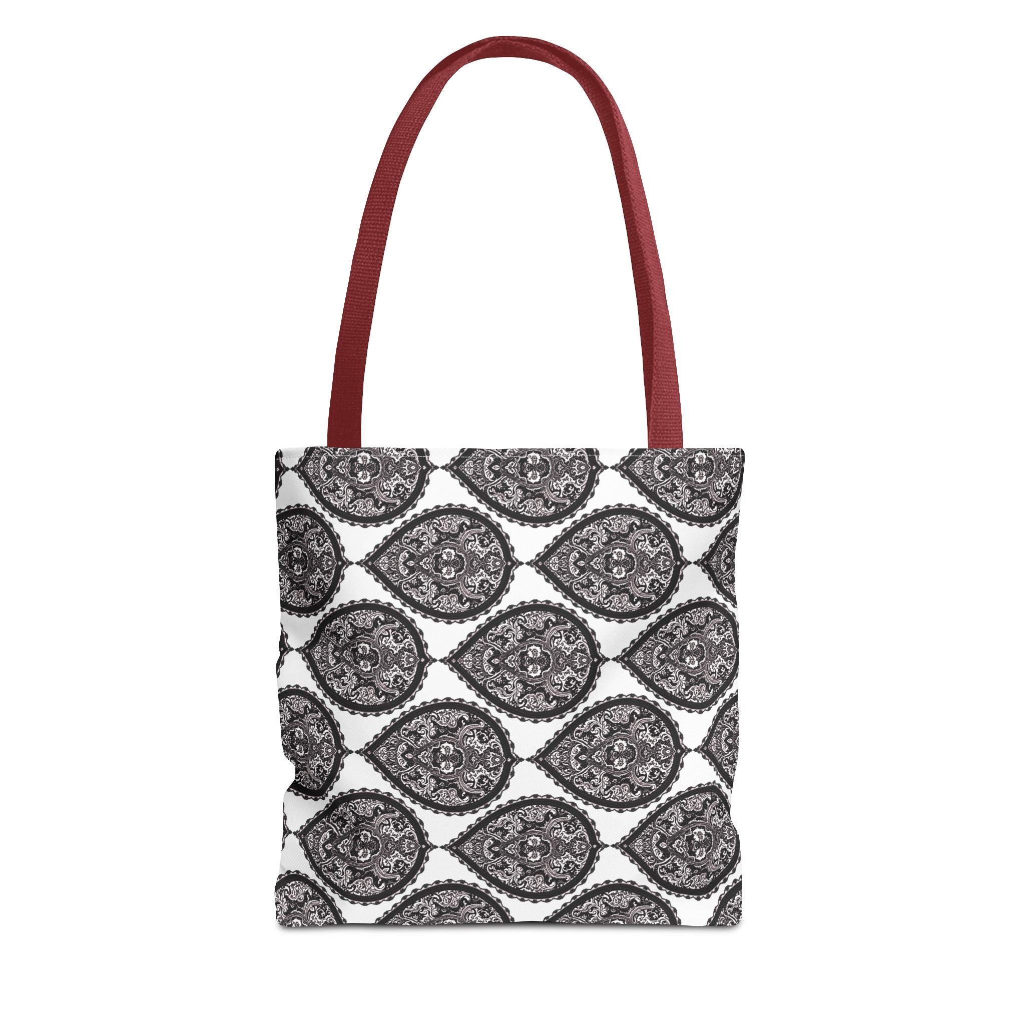 Tote Bag | Black & White Paisley Pattern