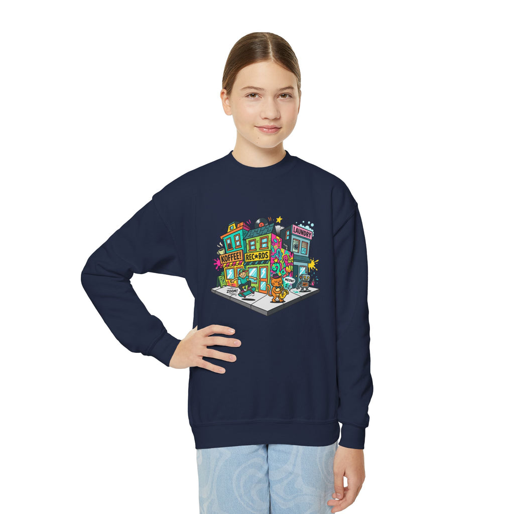 Colorful City Life Crewneck Sweatshirt