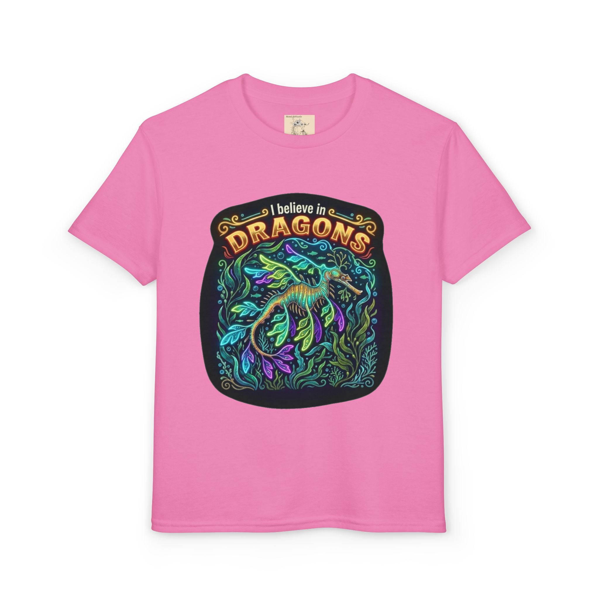 T-Shirt | 'I Believe in Dragons' Colorful Dragon Graphic Youth Tee