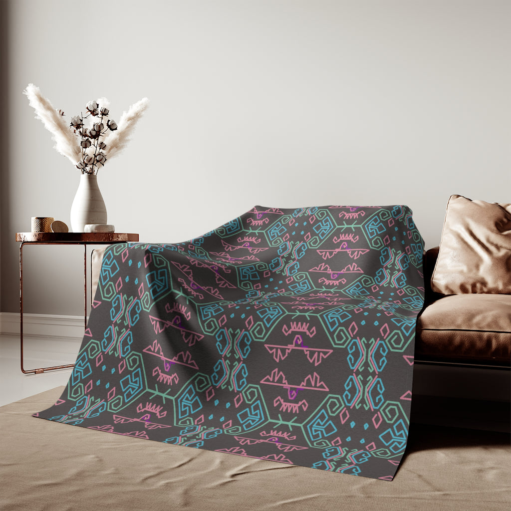 Playful Boho Geometric Sweatshirt Blanket