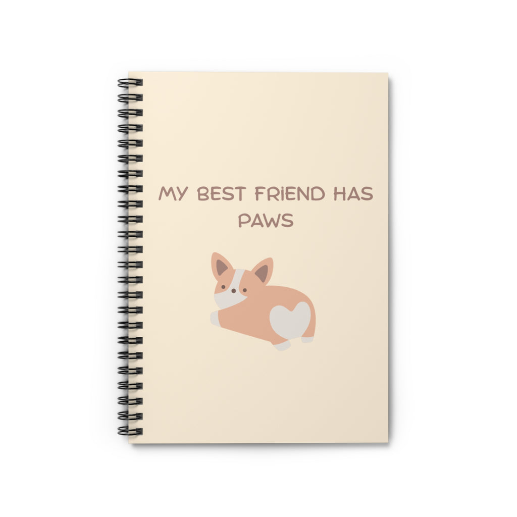 Journal | 'My Best Friend Has Paws' Corgi Spiral Notebook