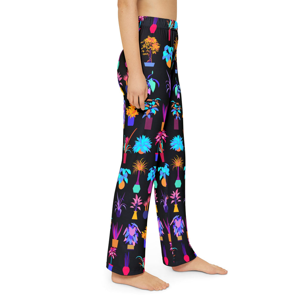 Pajama Pants | Neon Potted Plants Children & Youth Lounge Wear