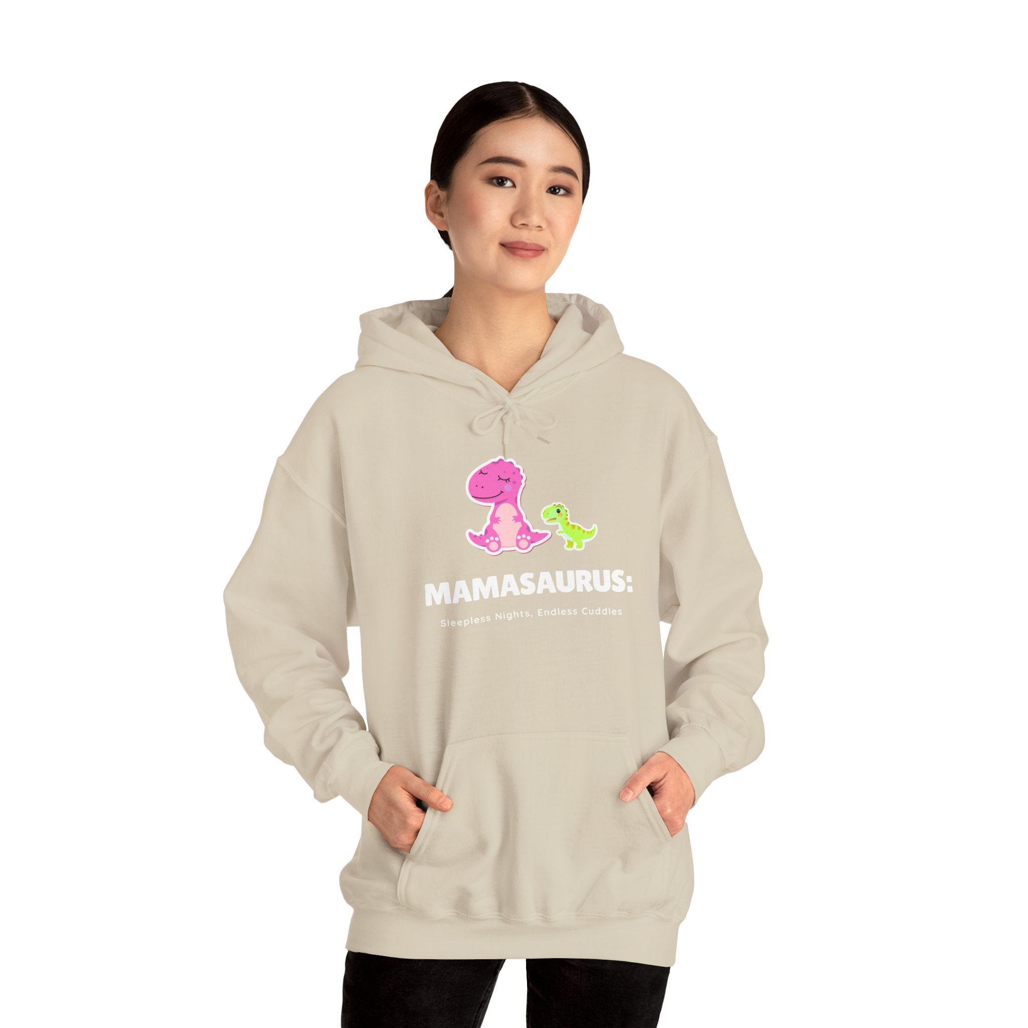 Hoodie | 'Mamasaurus' Pink Mama Dino with Baby Sweater