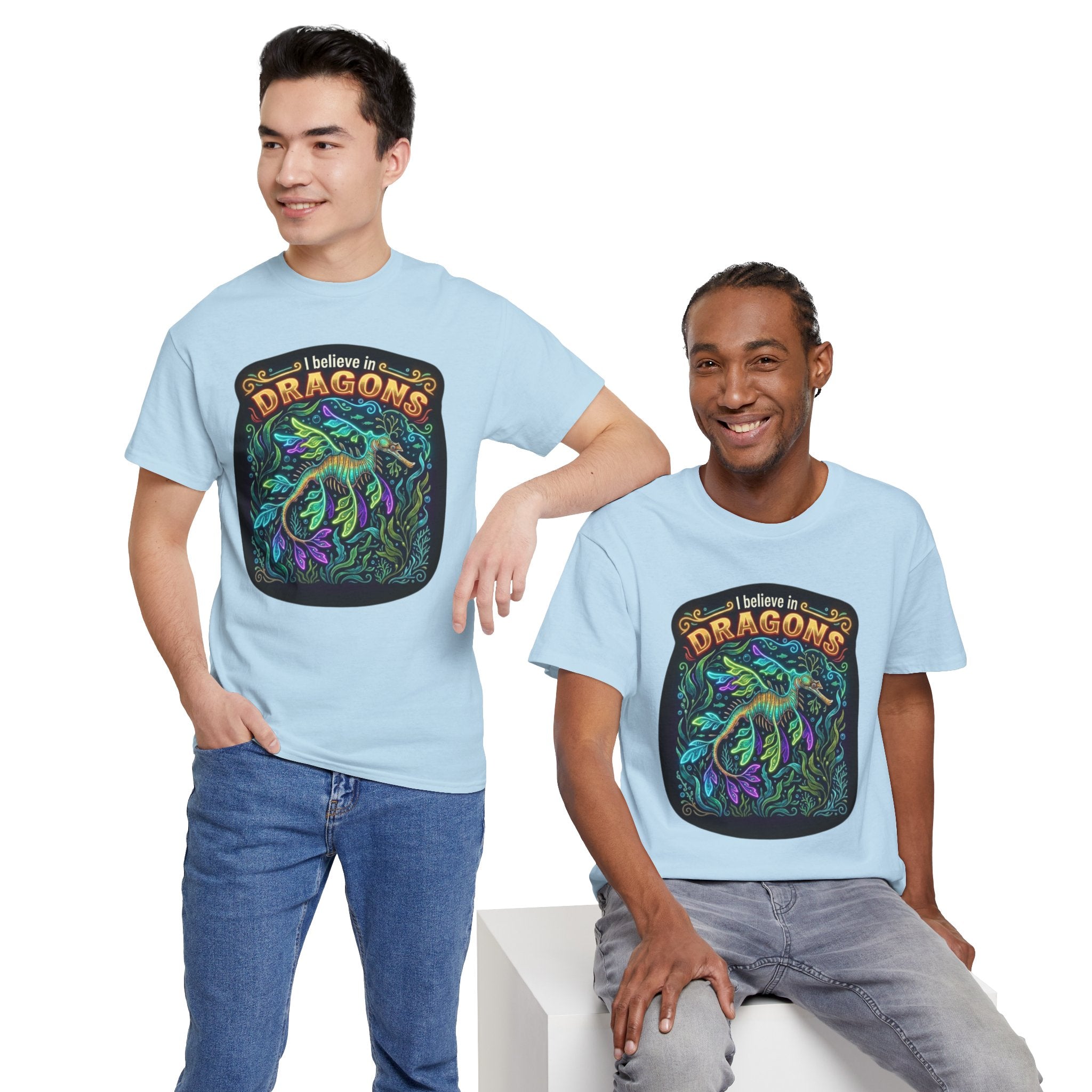 T-Shirt | 'I Believe in Dragons' Colorful Graphic Tee