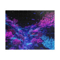 Jigsaw Puzzle | Neon Floral Waves 110 Pieces
