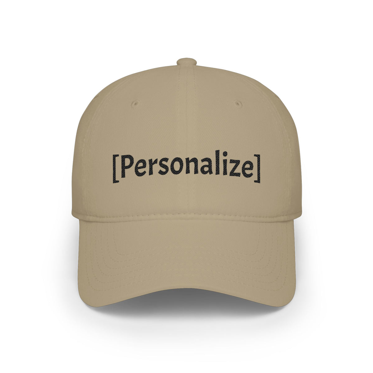 Personalized Text Embroidered Low Profile Baseball Cap