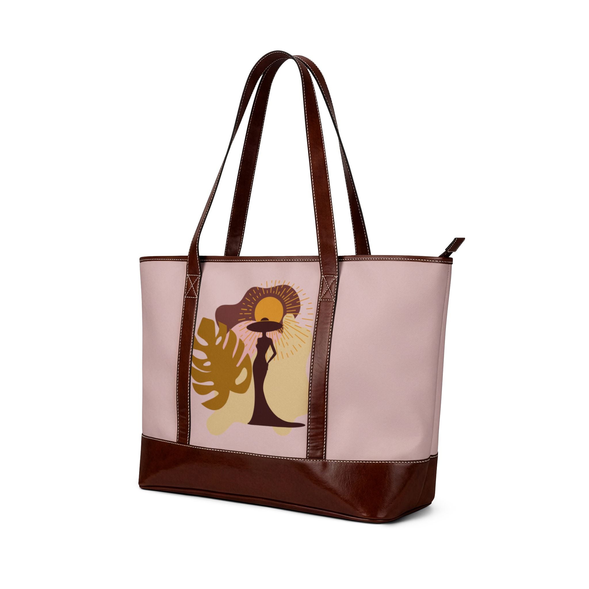 Handbag | Mid-Century Boho Woman & Monstera