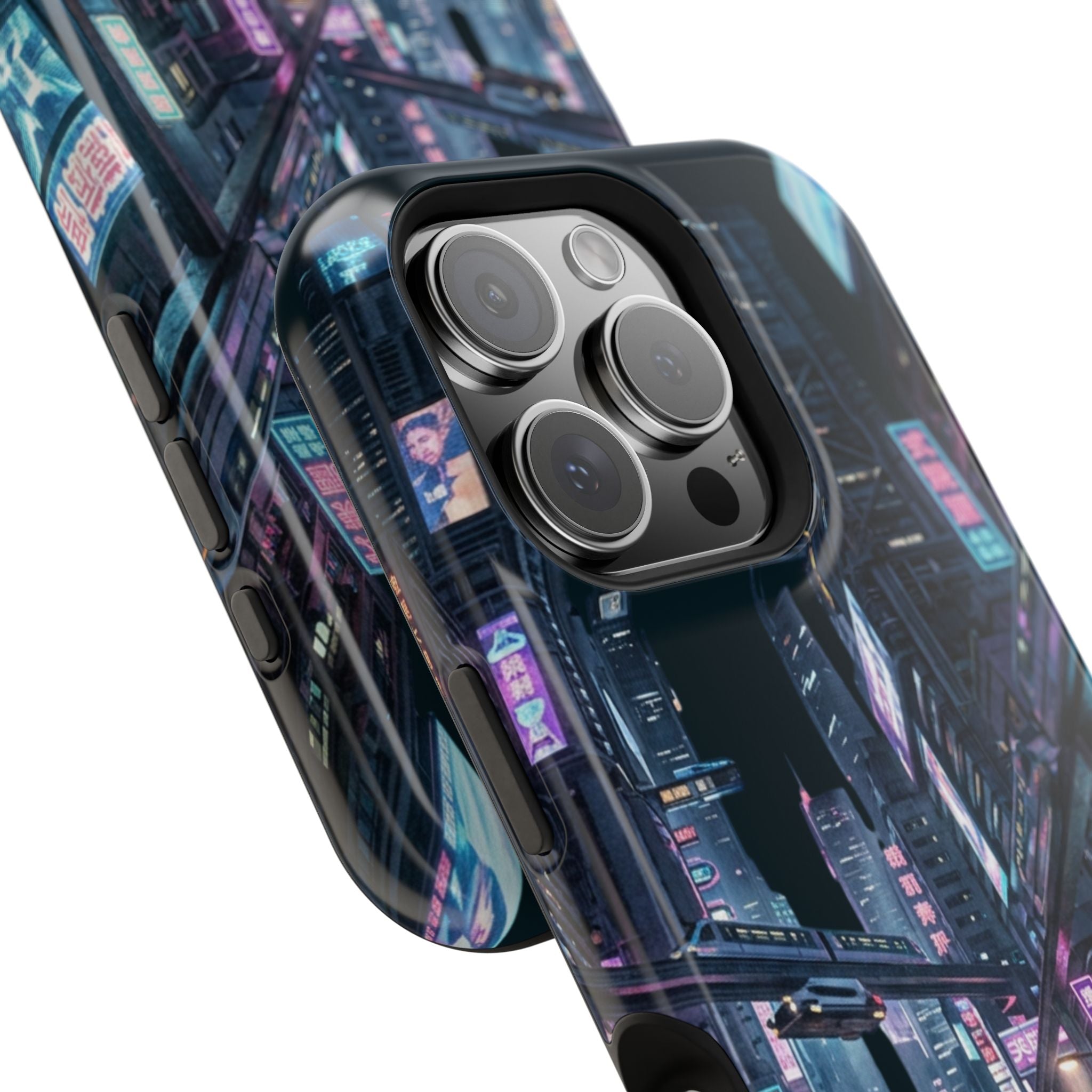 Phone Case | Cyberpunk City Magnetic Impact-Resistant Phone Cover