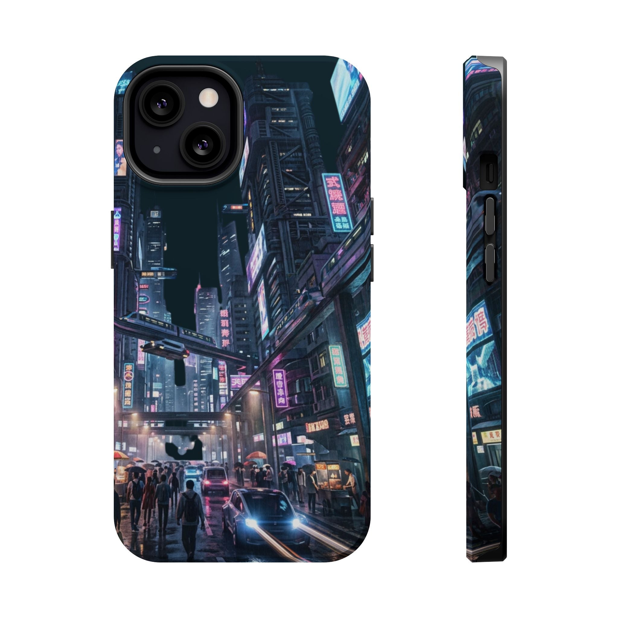 Phone Case | Cyberpunk City Magnetic Impact-Resistant Phone Cover