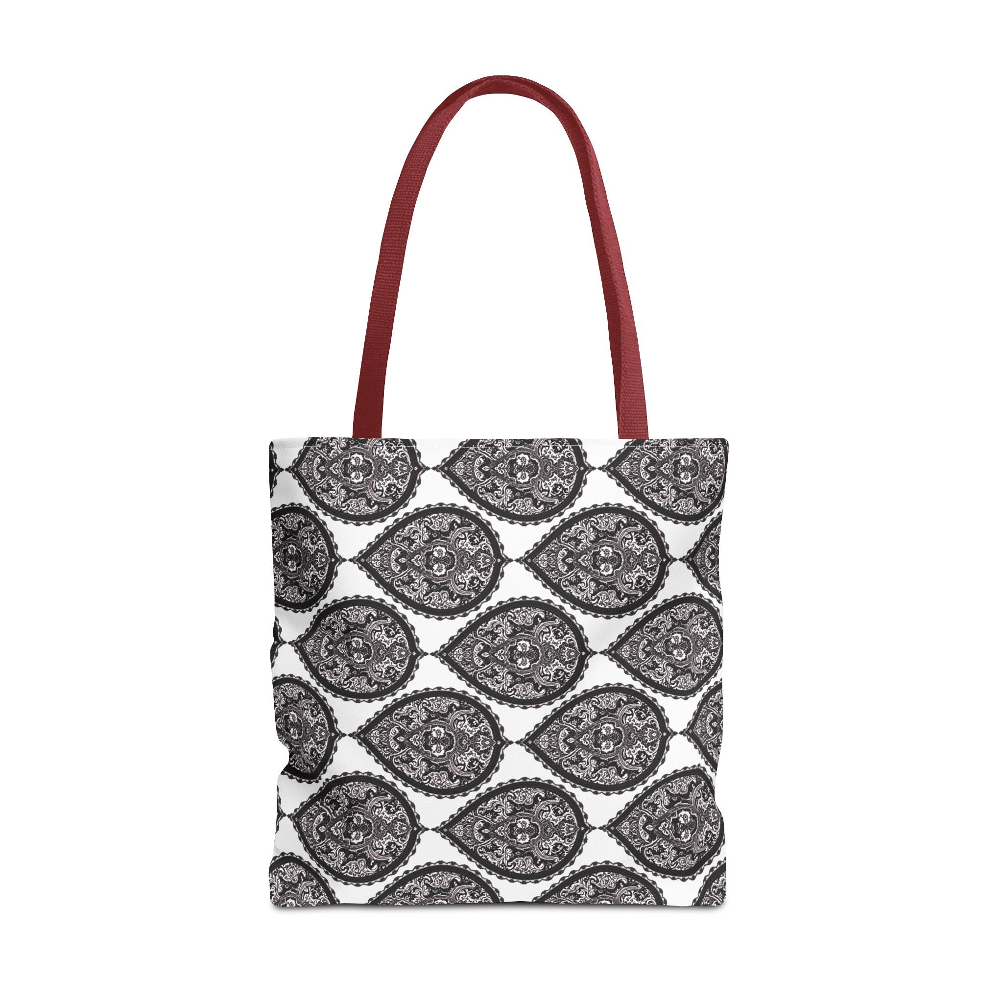 Tote Bag | Black & White Paisley Pattern