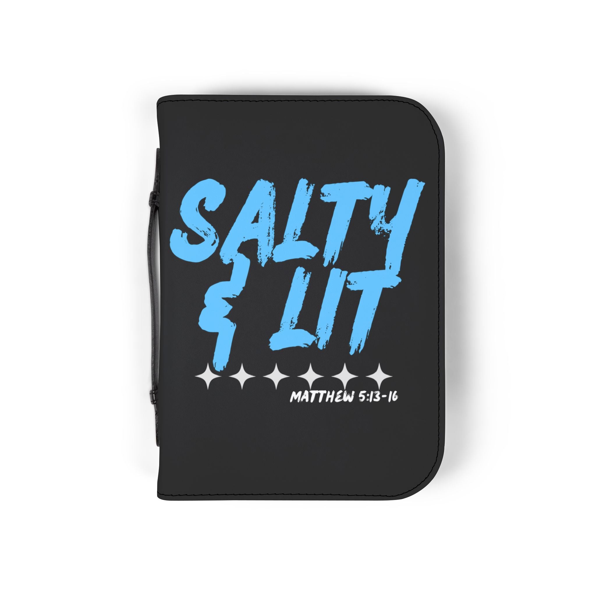 Bible Cover | Matthew 5:13-16 Scripture 'Salty & Lit' Zippered Bible Case