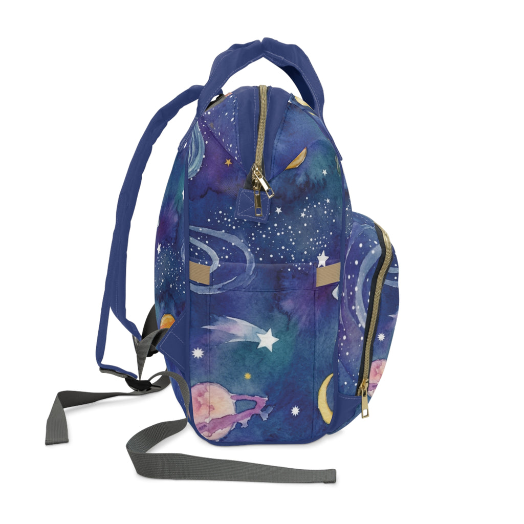 Diaper Backpack | Galaxy Print Multifunctional Nappy Bag