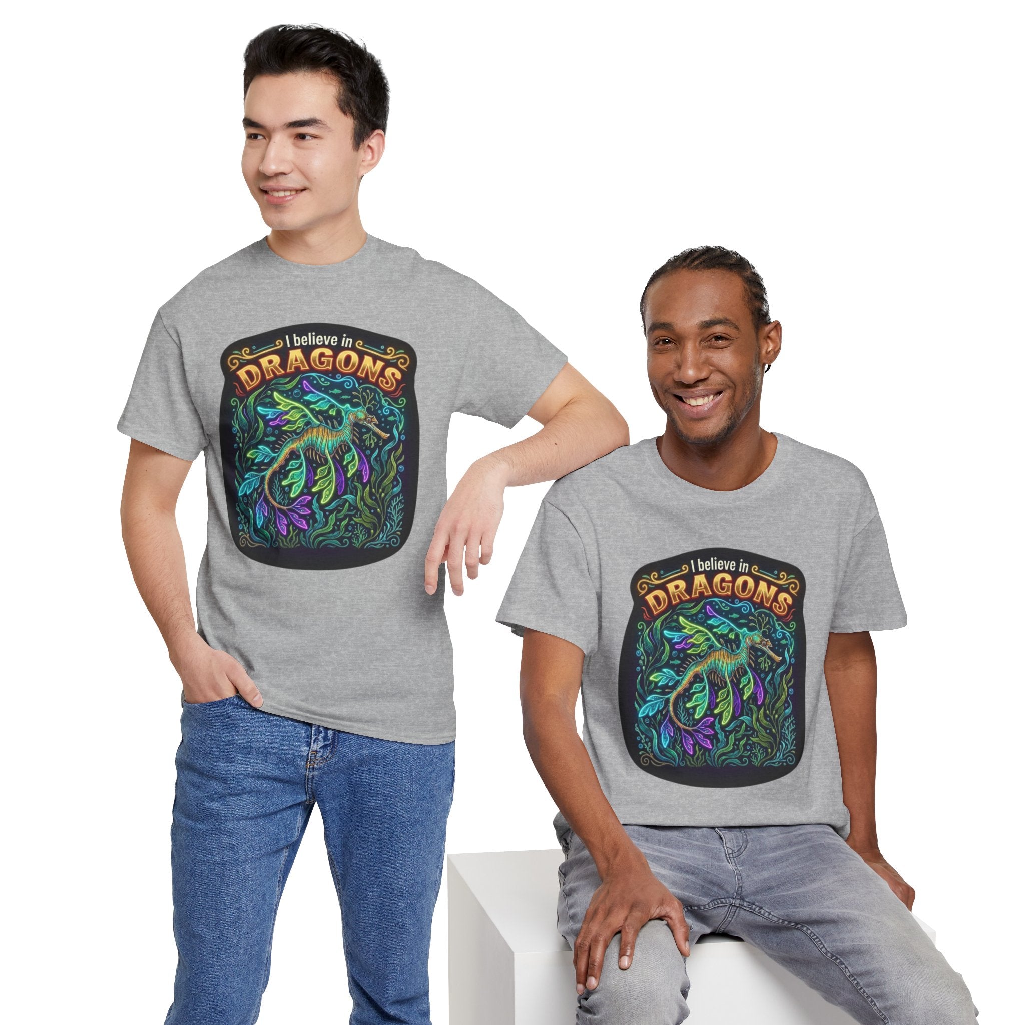 T-Shirt | 'I Believe in Dragons' Colorful Graphic Tee