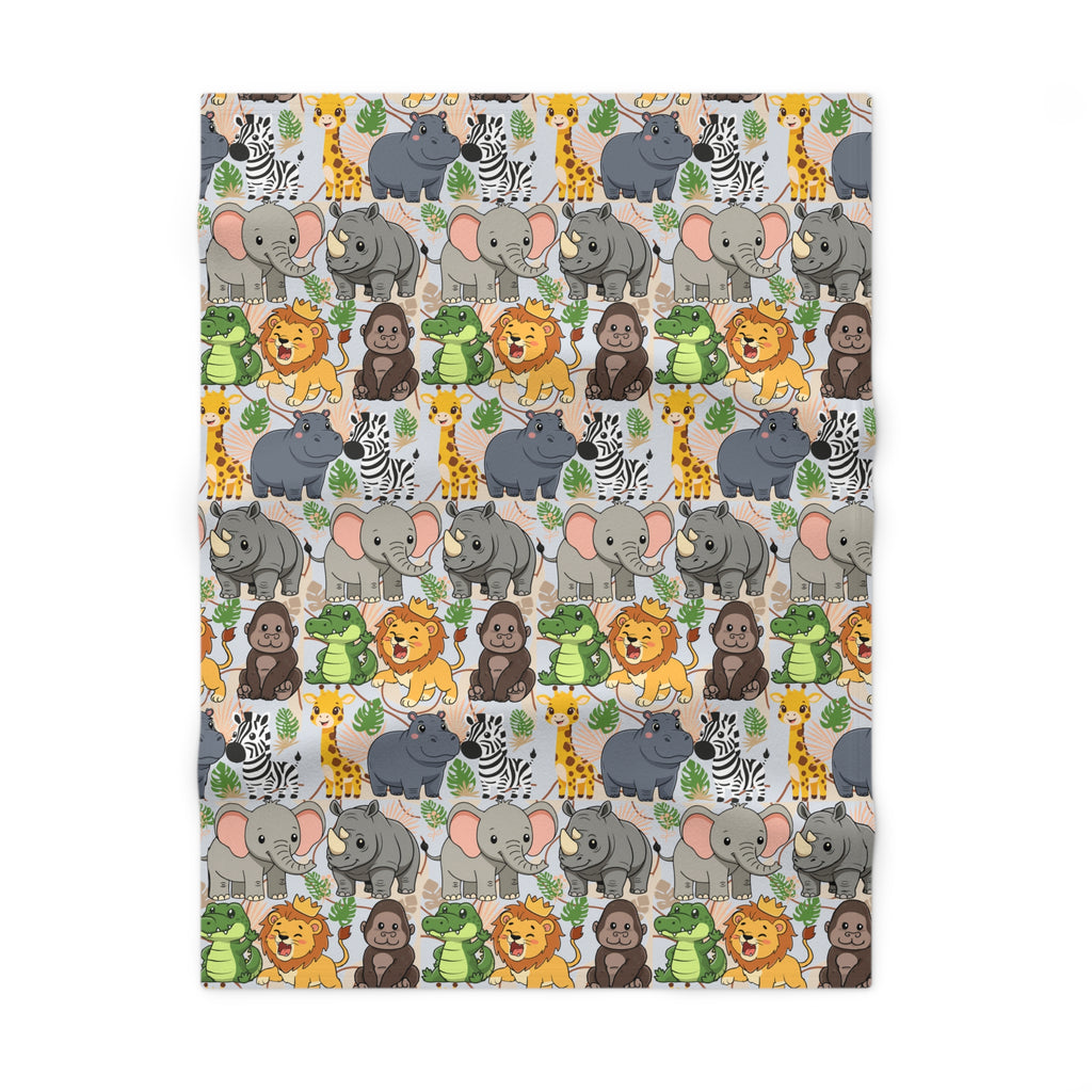 Baby Blanket | Soft Fleece Safari Animal Nursery Throw