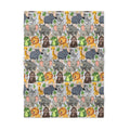 Baby Blanket | Soft Fleece Safari Animal Nursery Throw