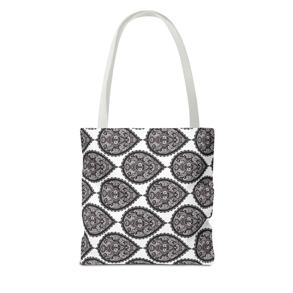 Tote Bag | Black & White Paisley Pattern