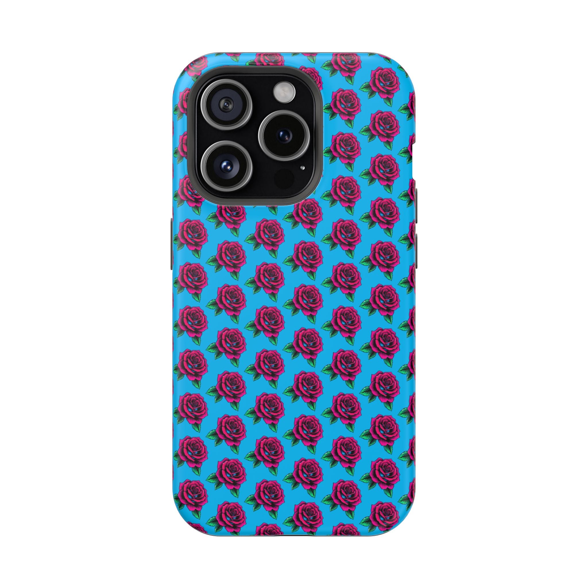 Phone Cases | Bright Rose Pattern Magnetic Impact-Resistant Case