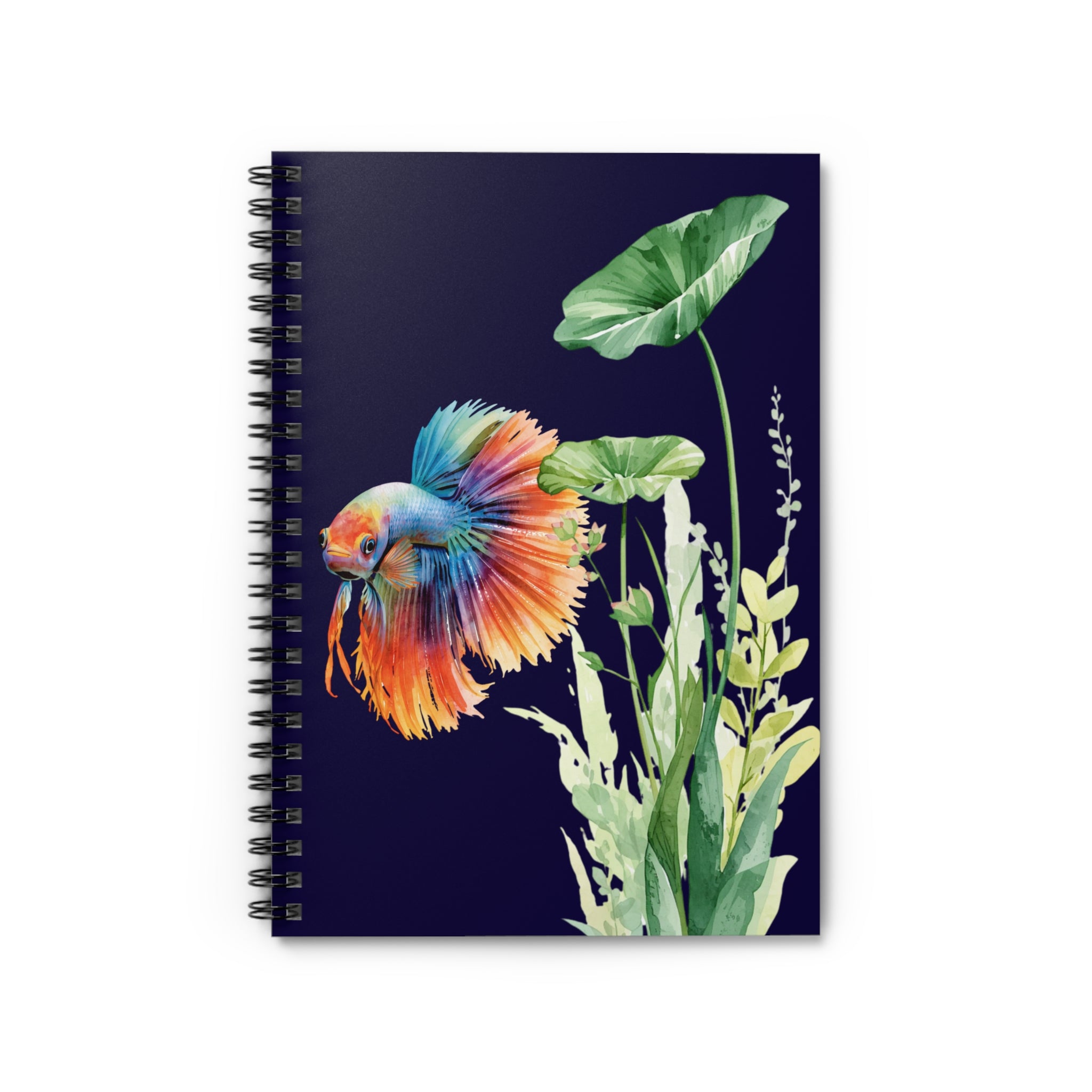 Journal | Watercolor Betta Fish Spiral Notebook